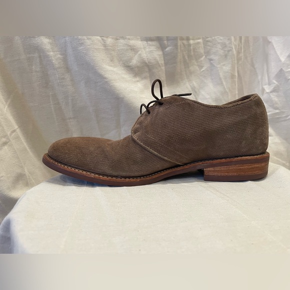 Walk Over Men’s Tan Leather Textured Suede Bucks Oxford Vibram Sole Shoes Sz 9 - Picture 1 of 13